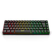 HXSJ V200 Wired RGB Backlit Mechanical Keyboard 68 Key Caps, Cable Length: 1.7m(Black)