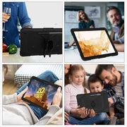 For Samsung Galaxy Tab S9 Butterfly Kickstand Heavy Duty Hard Rugged Tablet Case(Black)