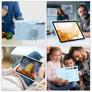 For Samsung Galaxy Tab S9+ Butterfly Kickstand Heavy Duty Hard Rugged Tablet Case(Ice Blue)