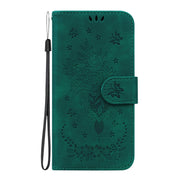 For Honor Magic6 Pro Butterfly Rose Embossed Leather Phone Case(Green)
