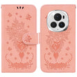 For Honor Magic6 Pro Butterfly Rose Embossed Leather Phone Case(Pink) - Honor Cases by PMC Jewellery | Online Shopping South Africa | PMC Jewellery | Buy Now Pay Later Mobicred