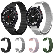 For Samsung Galaxy Watch 6 Woven Nylon Loop Watch Band(Powder Sand)