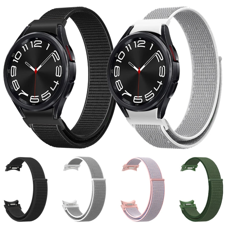 For Samsung Galaxy Watch 6 Woven Nylon Loop Watch Band(Powder Sand)