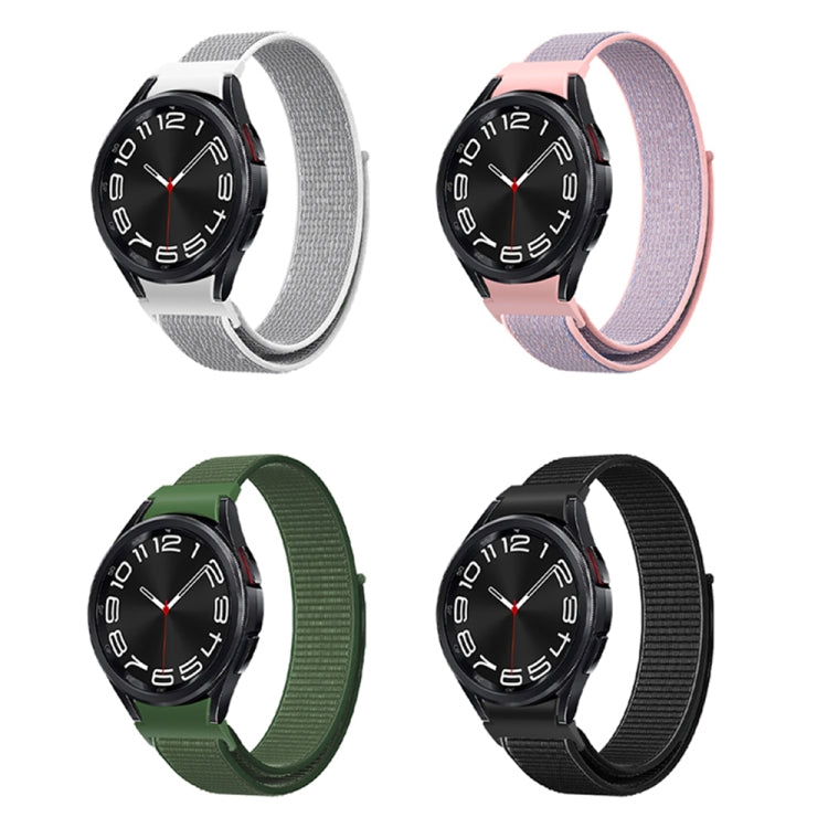 For Samsung Galaxy Watch 6 Woven Nylon Loop Watch Band(Powder Sand)
