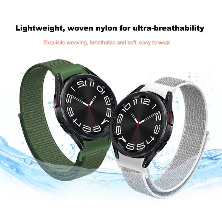 For Samsung Galaxy Watch 6 Woven Nylon Loop Watch Band(Powder Sand)