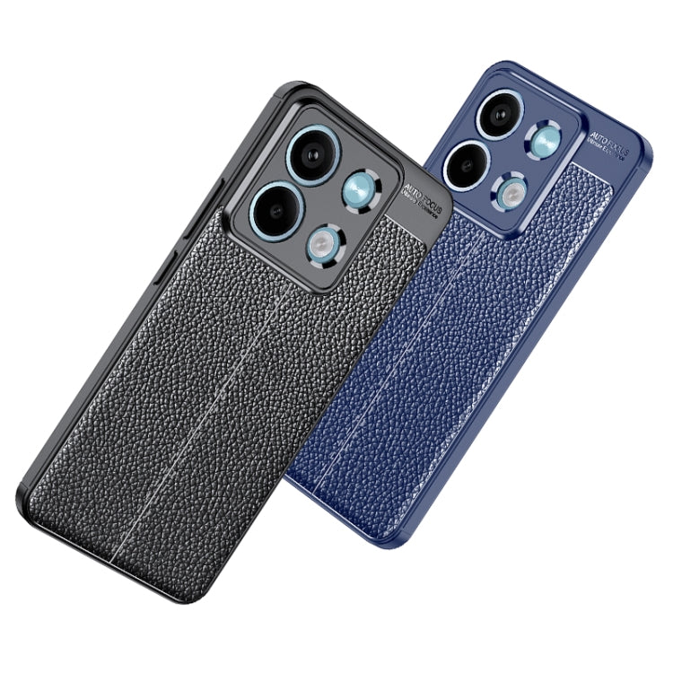 For Xiaomi Redmi Note 13 Litchi Texture Shockproof TPU Phone Case(Black)