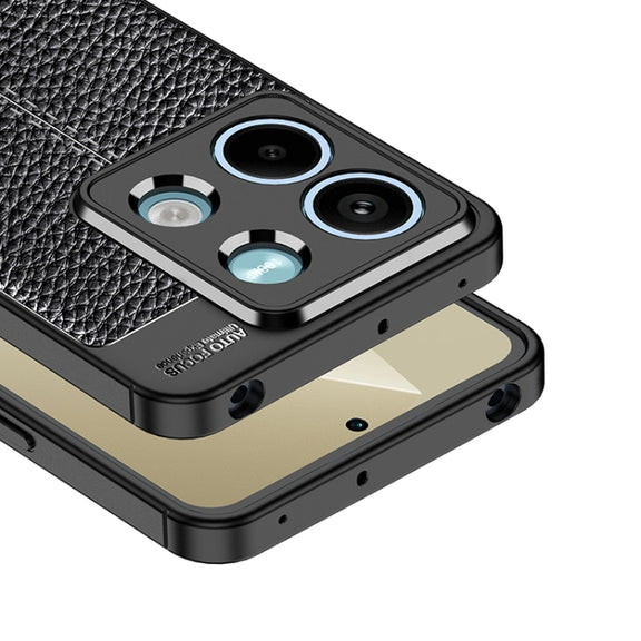 For Xiaomi Redmi Note 13 Litchi Texture Shockproof TPU Phone Case(Black)