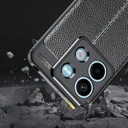 For Xiaomi Redmi Note 13 Litchi Texture Shockproof TPU Phone Case(Black)