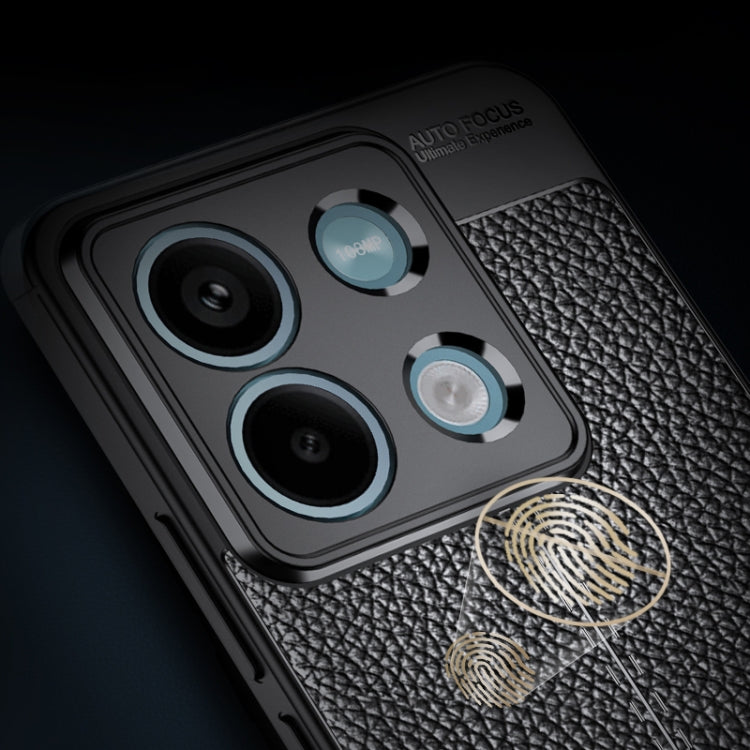 For Xiaomi Redmi Note 13 Litchi Texture Shockproof TPU Phone Case(Black)