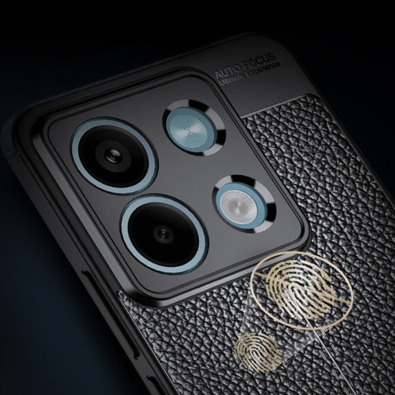 For Xiaomi Redmi Note 13 Litchi Texture Shockproof TPU Phone Case(Black)