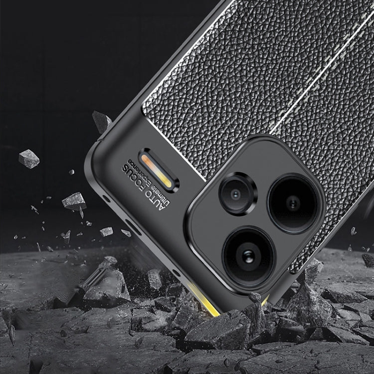 For Xiaomi Redmi Note 13 Pro+ Litchi Texture Shockproof TPU Phone Case(Black)