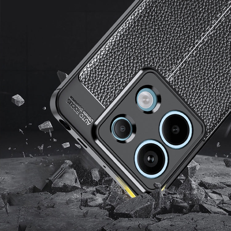 For Xiaomi Redmi Note 13 Pro Litchi Texture Shockproof TPU Phone Case(Blue)