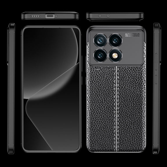 For Xiaomi Redmi K70 Litchi Texture Shockproof TPU Phone Case(Blue)
