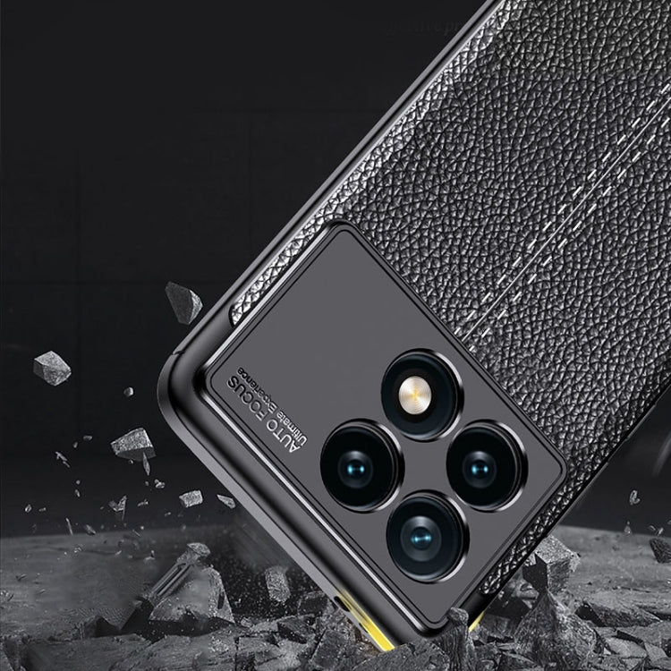 For Xiaomi Redmi K70 Litchi Texture Shockproof TPU Phone Case(Blue)