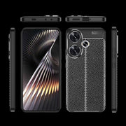 For Xiaomi Redmi Turbo 3 5G Litchi Texture Shockproof TPU Phone Case(Black)
