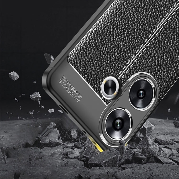 For Xiaomi Redmi Turbo 3 5G Litchi Texture Shockproof TPU Phone Case(Black)