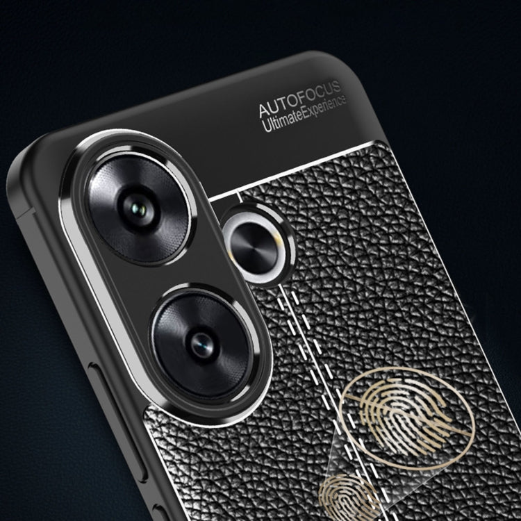 For Xiaomi Redmi Turbo 3 5G Litchi Texture Shockproof TPU Phone Case(Black)