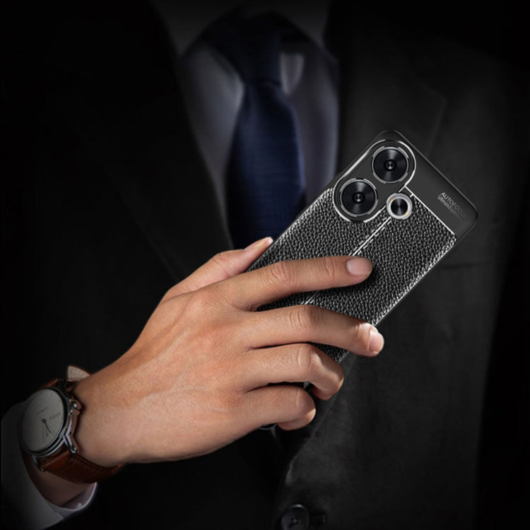 For Xiaomi Redmi Turbo 3 5G Litchi Texture Shockproof TPU Phone Case(Black)