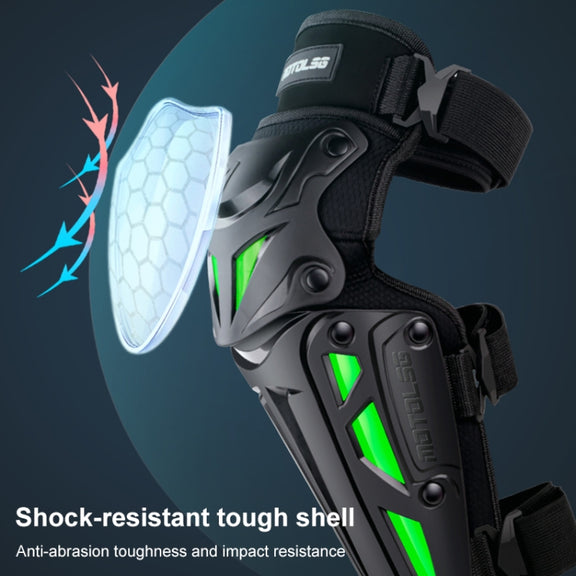 Motolsg MT-05 Motorcycle Bicycle Riding Protective Gear 2 in 1 Knee Pads(Green)