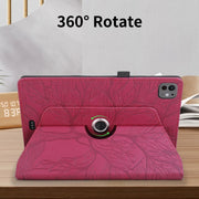 For iPad Pro 11 2024 Tree Life Embossed Rotation Leather Smart Tablet Case(Red)