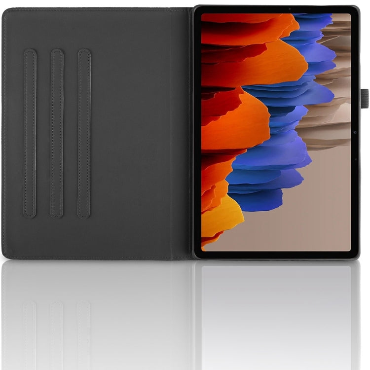 For Samsung Galaxy Tab S10 / S8 / S7 Tree Life Embossed Rotation Leather Tablet Case(Black)