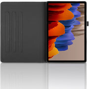 For Samsung Galaxy Tab S10 / S8 / S7 Tree Life Embossed Rotation Leather Tablet Case(Black)