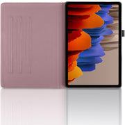 For Samsung Galaxy Tab S9+ / S8+ / S7+ Tree Life Embossed Rotation Leather Tablet Case(Rose Gold)
