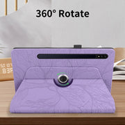 For Samsung Galaxy Tab S10+ / S9+ / S8+ Tree Life Embossed Rotation Leather Tablet Case(Purple)
