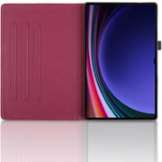 For Samsung Galaxy Tab S10 Ultra / S9 Ultra Tree Life Embossed Rotation Leather Tablet Case(Red)