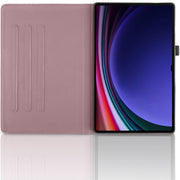 For Samsung Galaxy Tab S9 Ultra/S8 Ultra Tree Life Embossed Rotation Leather Tablet Case(Rose Gold)