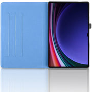 For Samsung Galaxy Tab S10 Ultra / S9 Ultra Tree Life Embossed Rotation Leather Tablet Case(Blue)
