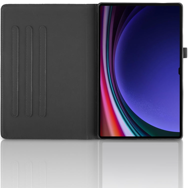 For Samsung Galaxy Tab S10 Ultra / S9 Ultra Tree Life Embossed Rotation Leather Tablet Case(Black)