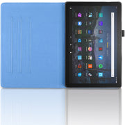 For Amazon Kindle Fire HD8 2022 / 2020 Tree Life Embossed Rotation Leather Tablet Case(Blue)