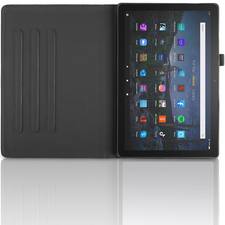 For Amazon Kindle Fire HD8 2022 / 2020 Tree Life Embossed Rotation Leather Tablet Case(Black)