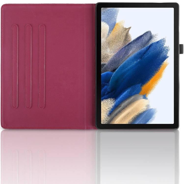 For Lenovo Tab M10 Plus 10.6 3rd Gen Tree Life Embossed Rotation Leather Smart Tablet Case(Red)