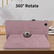 For Lenovo Tab M10 Plus 10.6 3rd Gen Tree Life Embossed Rotation Leather Smart Tablet Case(Rose Gold)