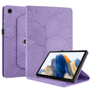 For Lenovo Tab M10 Plus 10.6 3rd Gen Tree Life Embossed Rotation Leather Smart Tablet Case(Purple)