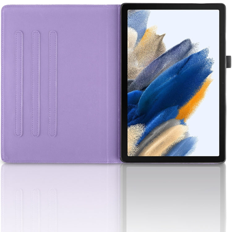 For Lenovo Tab M10 Plus 10.6 3rd Gen Tree Life Embossed Rotation Leather Smart Tablet Case(Purple)
