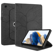 For Lenovo Tab M10 Plus 10.6 3rd Gen Tree Life Embossed Rotation Leather Smart Tablet Case(Black)