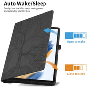 For Lenovo Tab M10 Plus 10.6 3rd Gen Tree Life Embossed Rotation Leather Smart Tablet Case(Black)