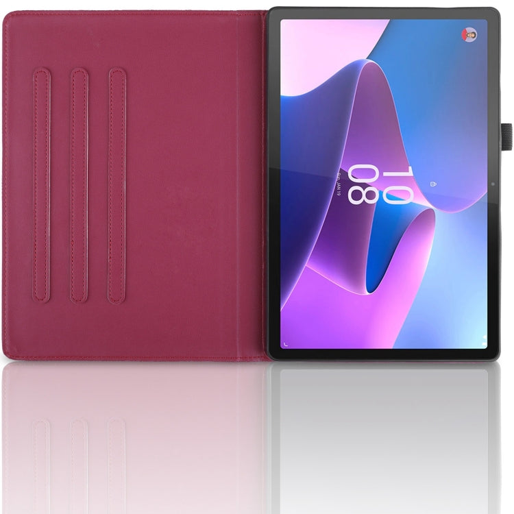 For Lenovo Xiaoxin Pad 11 2nd 2023 Tree Life Embossed Rotation Leather Tablet Case(Red)