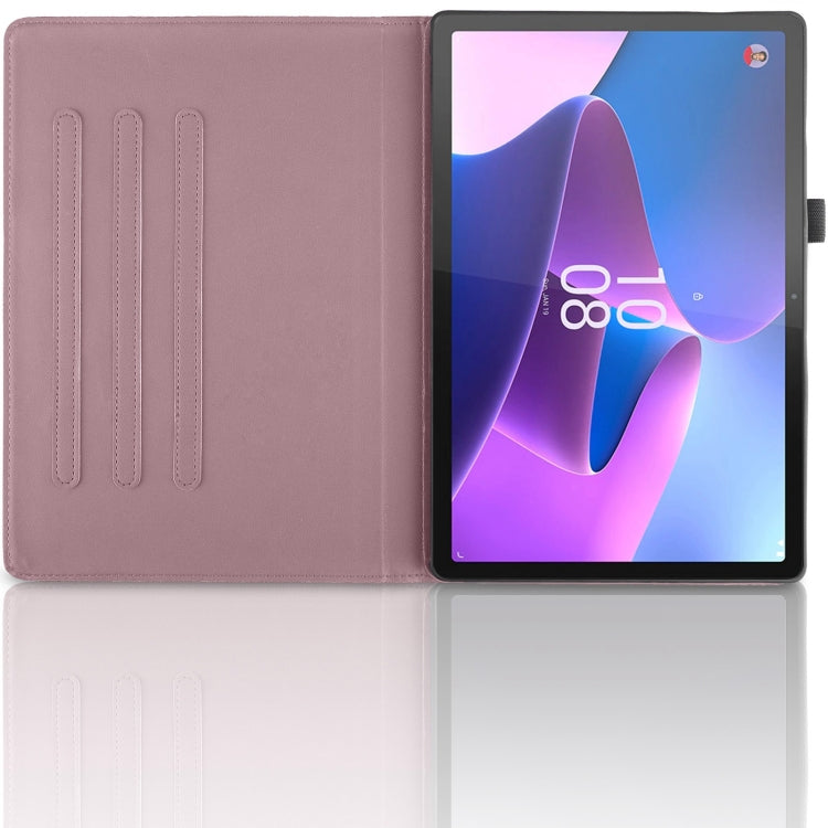 For Lenovo Xiaoxin Pad 11 2nd 2023 Tree Life Embossed Rotation Leather Tablet Case(Rose Gold)