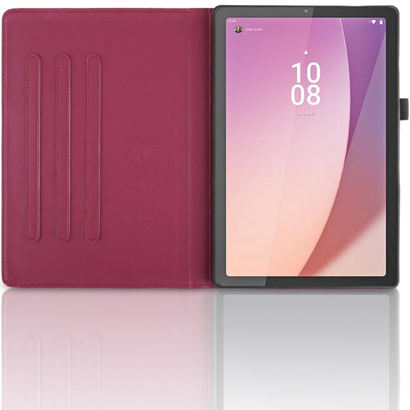For Lenovo Tab M9 Tree Life Embossed Rotation Leather Tablet Case(Red)