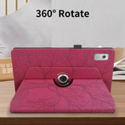 For Lenovo Tab M9 Tree Life Embossed Rotation Leather Tablet Case(Red)