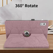 For Lenovo Tab M9 Tree Life Embossed Rotation Leather Tablet Case(Rose Gold)
