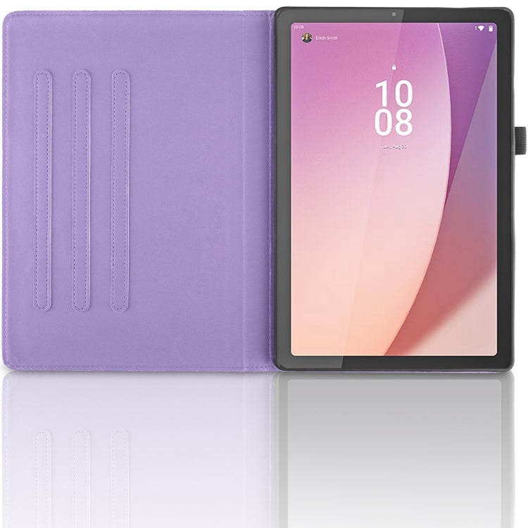 For Lenovo Tab M9 Tree Life Embossed Rotation Leather Tablet Case(Purple)