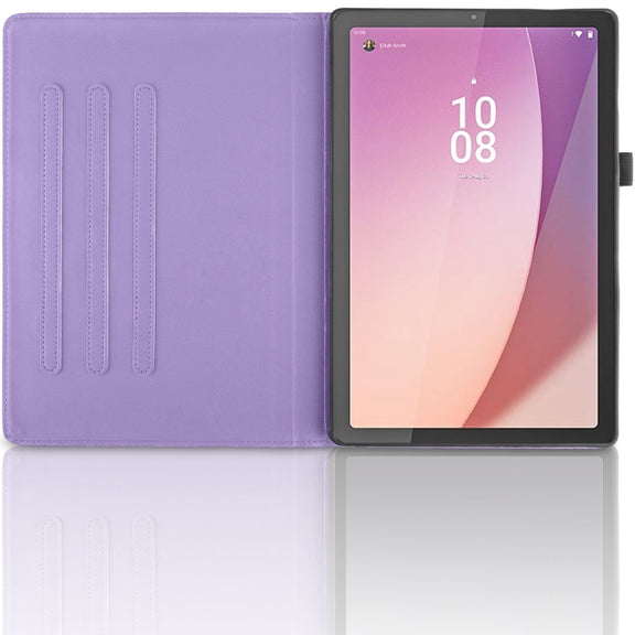 For Lenovo Tab M9 Tree Life Embossed Rotation Leather Tablet Case(Purple)