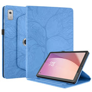 For Lenovo Tab M9 Tree Life Embossed Rotation Leather Tablet Case(Blue)