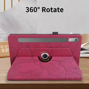 For Lenovo Tab P11 Pro 2nd / Xiaoxin Pad 11 Pro Tree Life Embossed Rotation Leather Tablet Case(Red)
