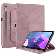 For Lenovo Tab P11 Pro 2nd / Xiaoxin Pad 11 Pro Tree Life Embossed Rotation Leather Tablet Case(Rose Gold)